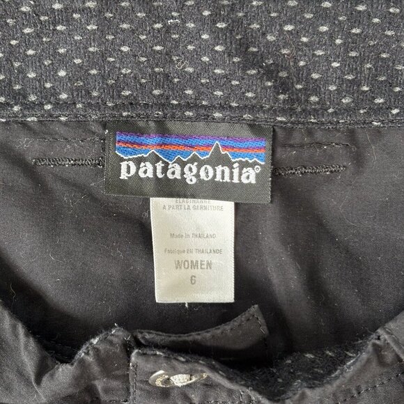 VTG Patagonia Womens Pants Size 6 Black Nylon Stretch Outdoors Hiking Activewear - Picture 12 of 16